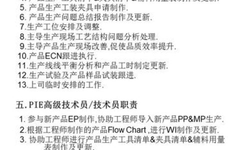 PIE工程师的职责范围是什么？