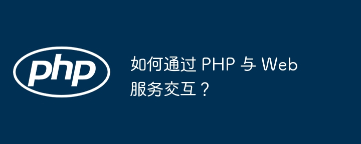 如何通过 PHP 与 Web 服务交互?插图 如何通过 PHP 与 Web 服务交互?插图