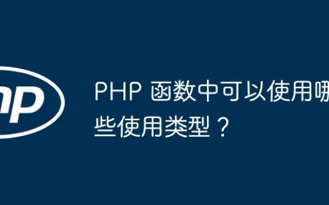 PHP 函数中可以使用哪些使用类型？