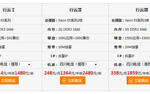 租一台服务器的成本是多少？