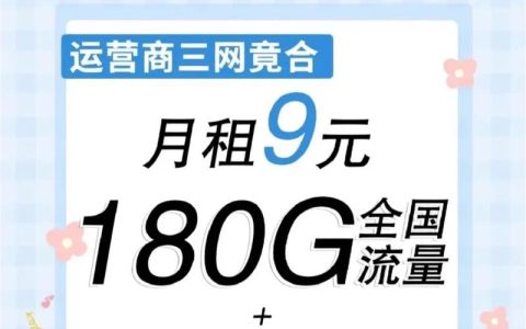 流量卡9元电信蓝莓卡