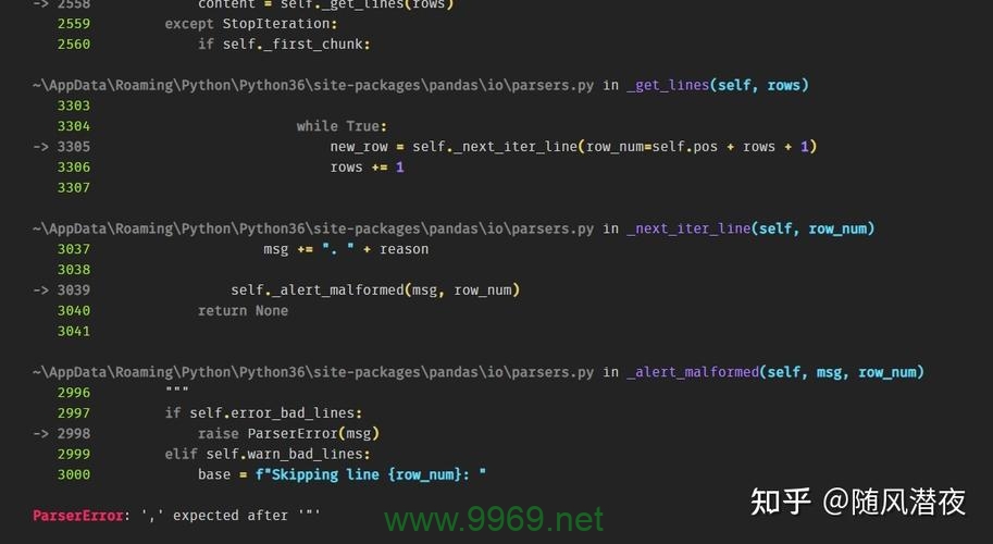 为什么在使用Pandas解析数据时会出现Error tokenizing data. C error: Expected . fields的ParserError错误?插图1 为什么在使用Pandas解析数据时会出现Error tokenizing data. C error: Expected . fields的ParserError错误?插图1